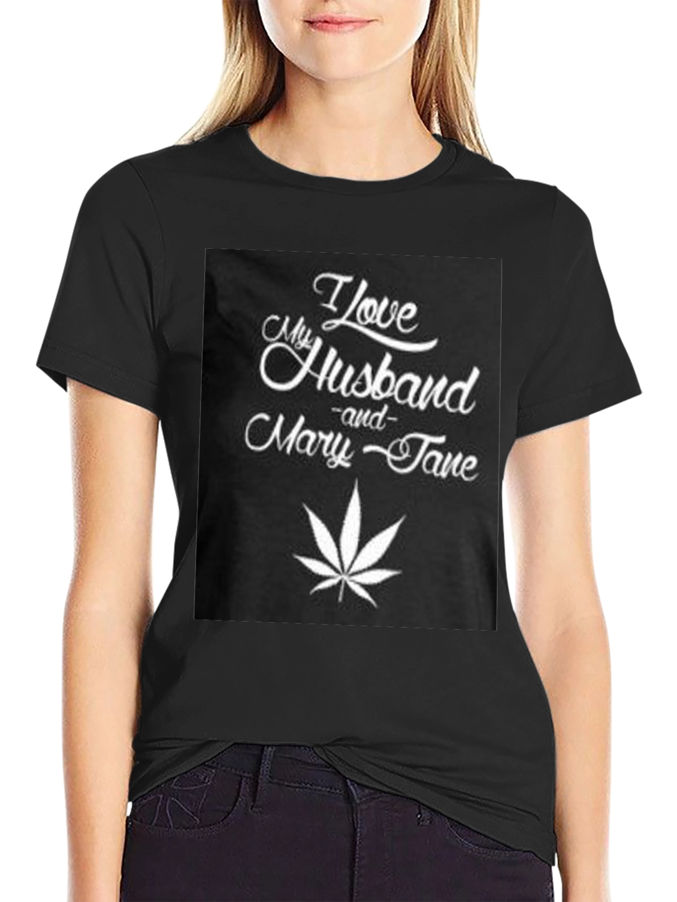 I Love My Husband & Mary Jane Graphic T-Shirt