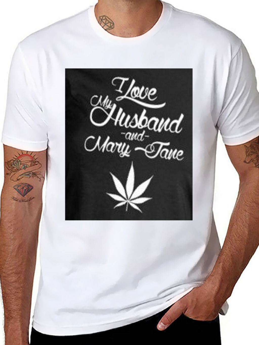 I Love My Husband & Mary Jane Graphic T-Shirt