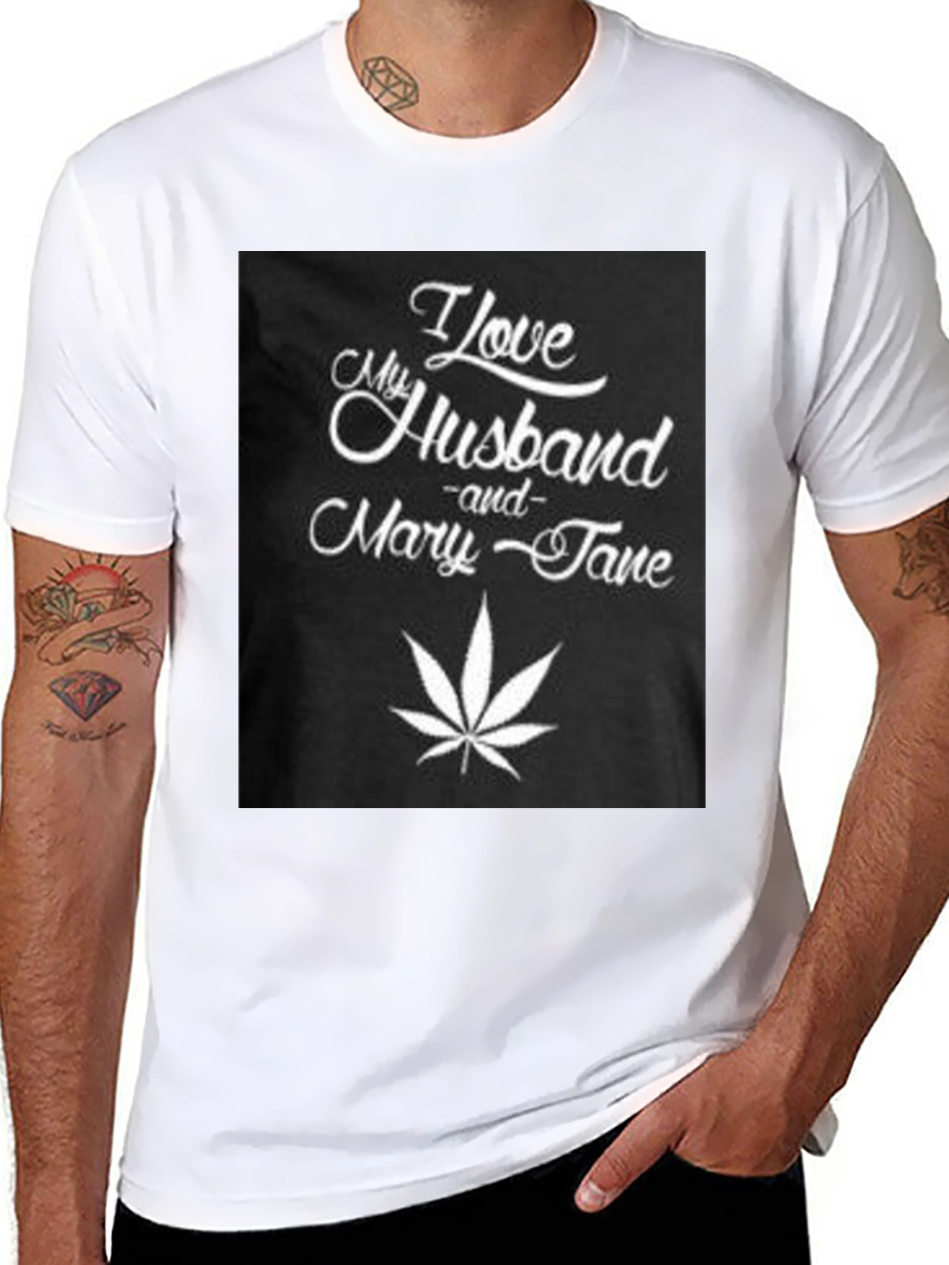 I Love My Husband & Mary Jane Graphic T-Shirt