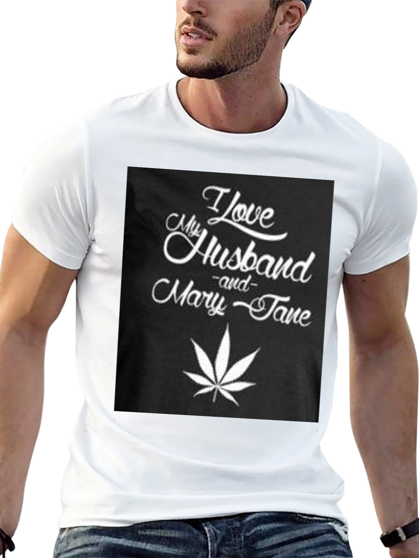 I Love My Husband & Mary Jane Graphic T-Shirt