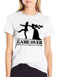 Game Over Bride & Groom Black T-Shirt
