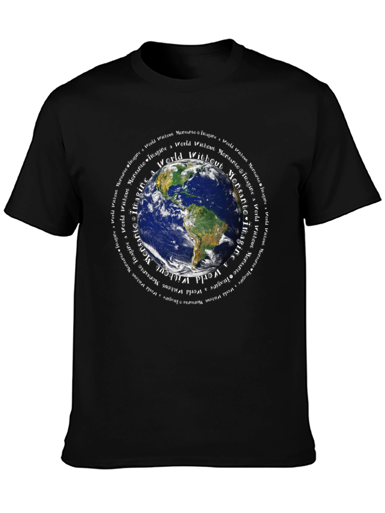 Imagine a World Without Monsanto Earth Graphic T-Shirt