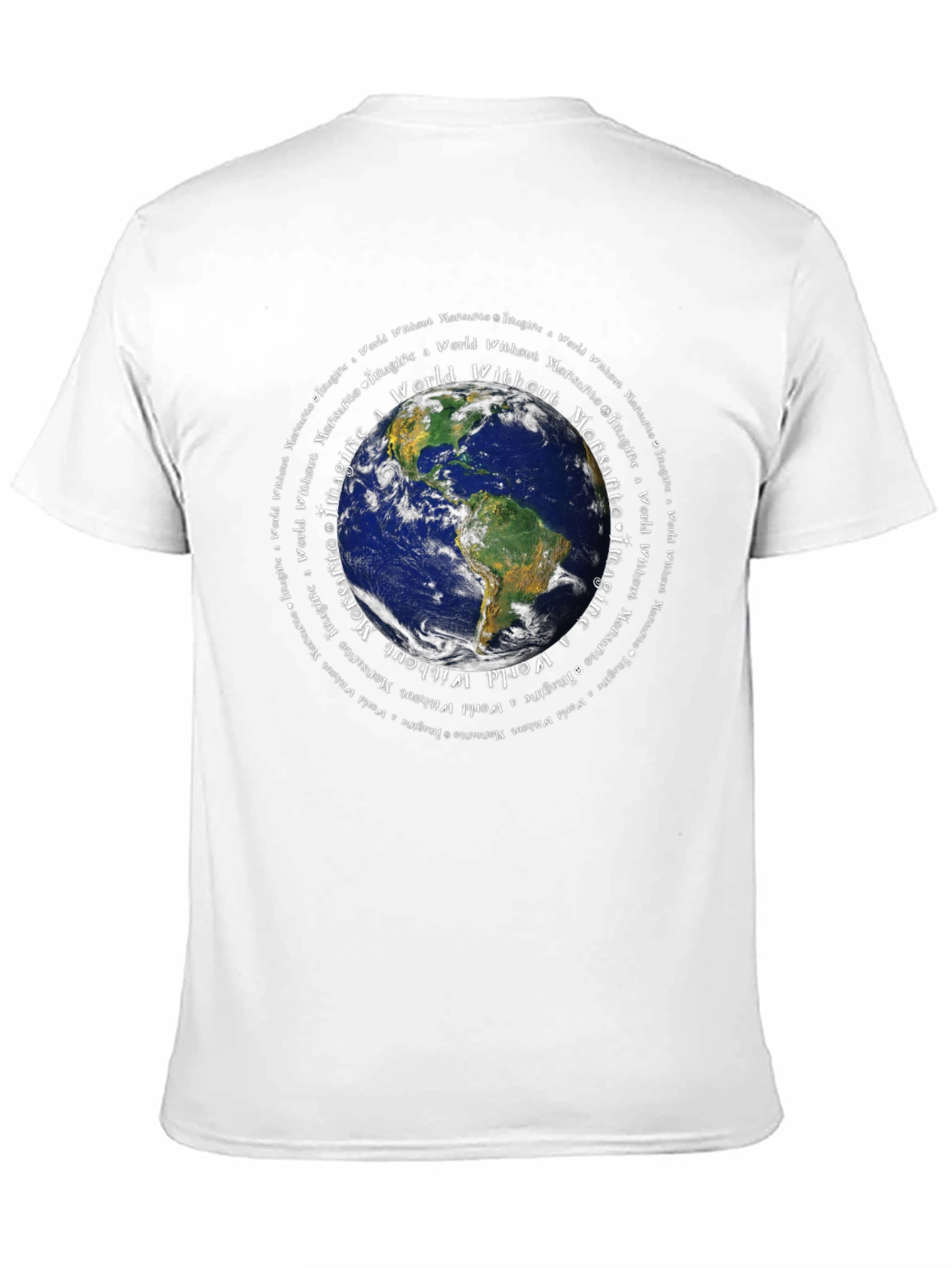 Imagine a World Without Monsanto Earth Graphic T-Shirt