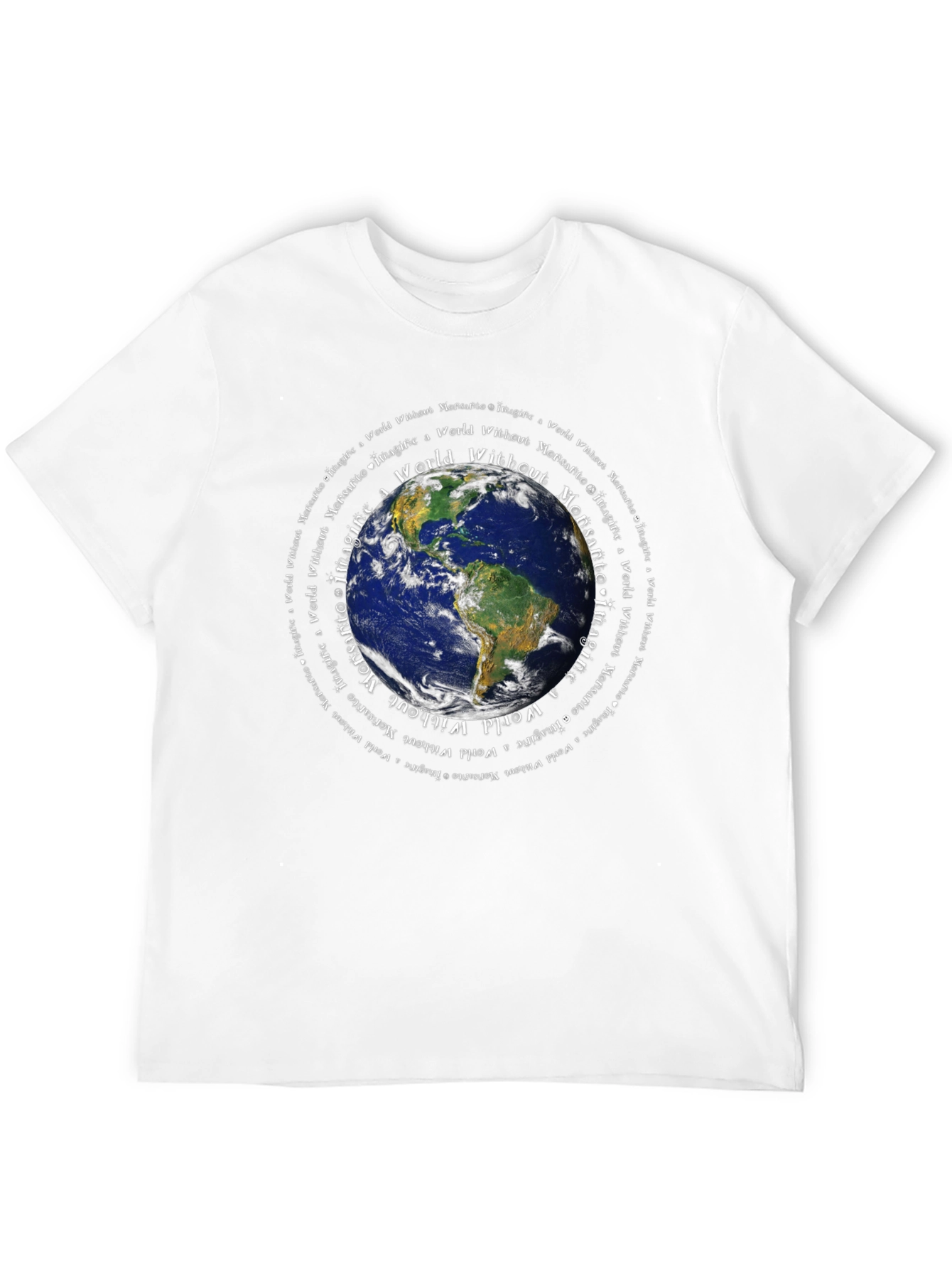 Imagine a World Without Monsanto Earth Graphic T-Shirt