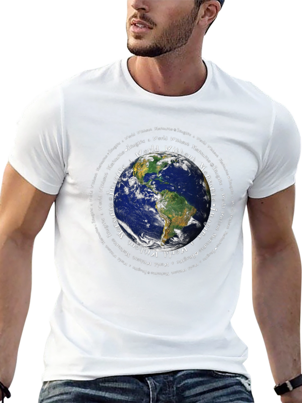 Imagine a World Without Monsanto Earth Graphic T-Shirt