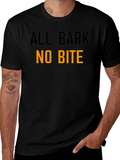 All Bark No Bite Graphic Tee - Black Cotton