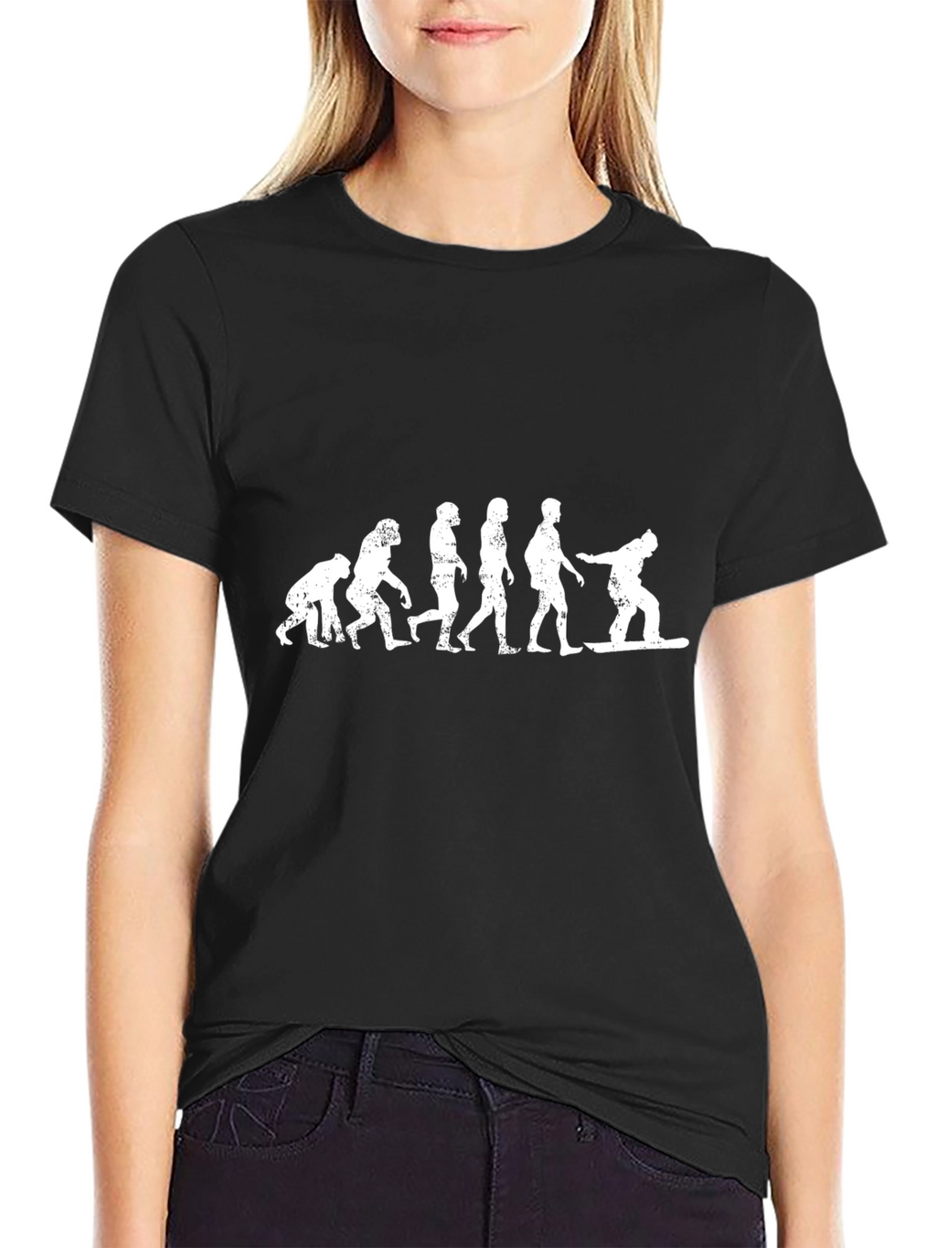 Evolution of Snowboarding T-Shirt - Black Graphic Tee