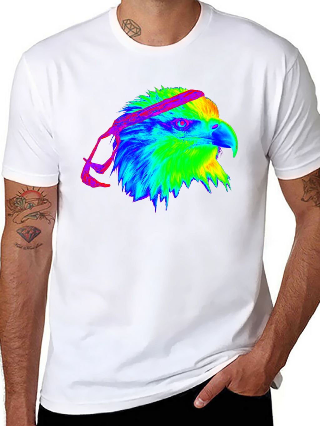Eagle Head Graphic Tee - Black T-Shirt