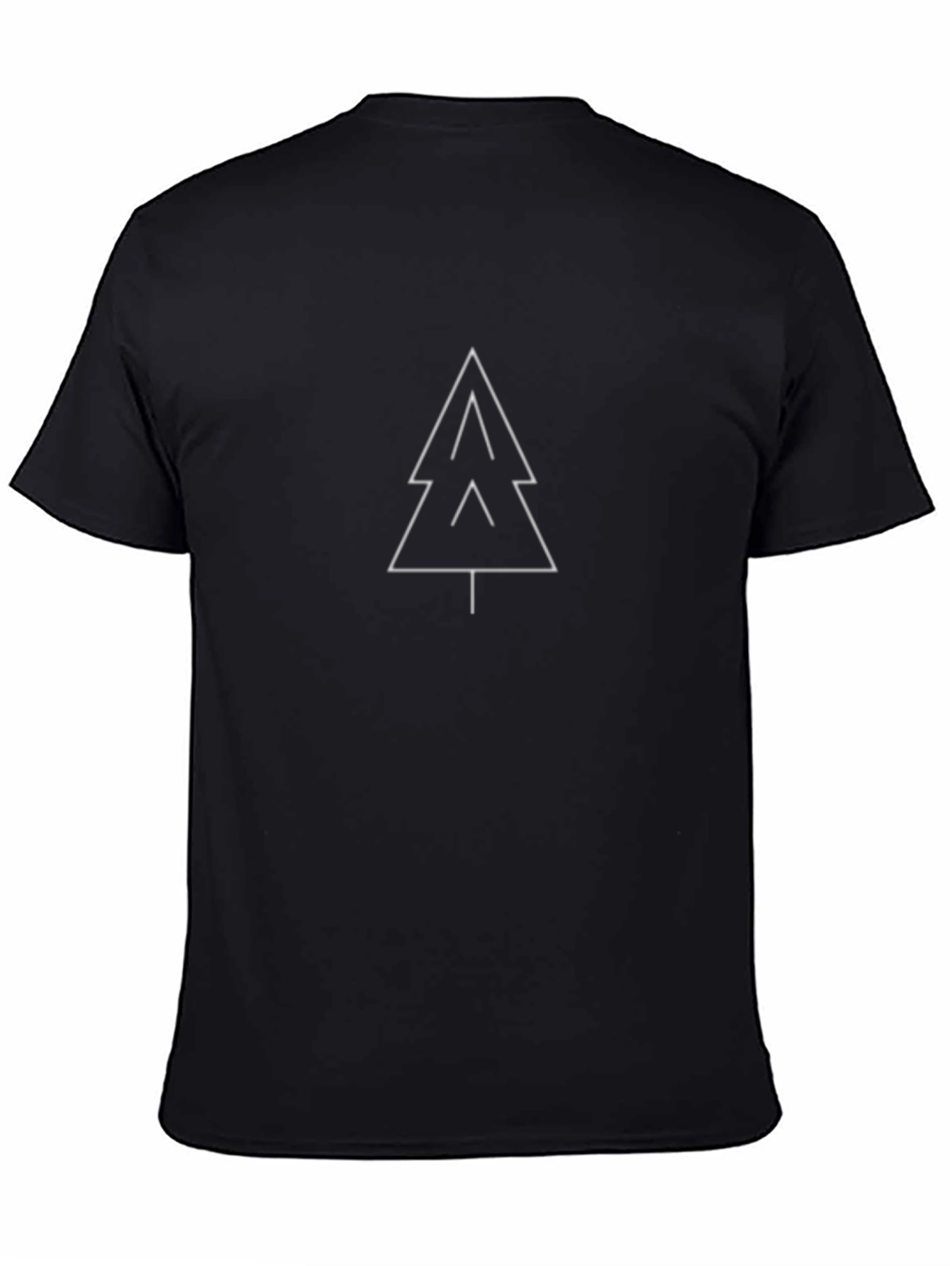 Minimalist Tree Graphic Black T-Shirt