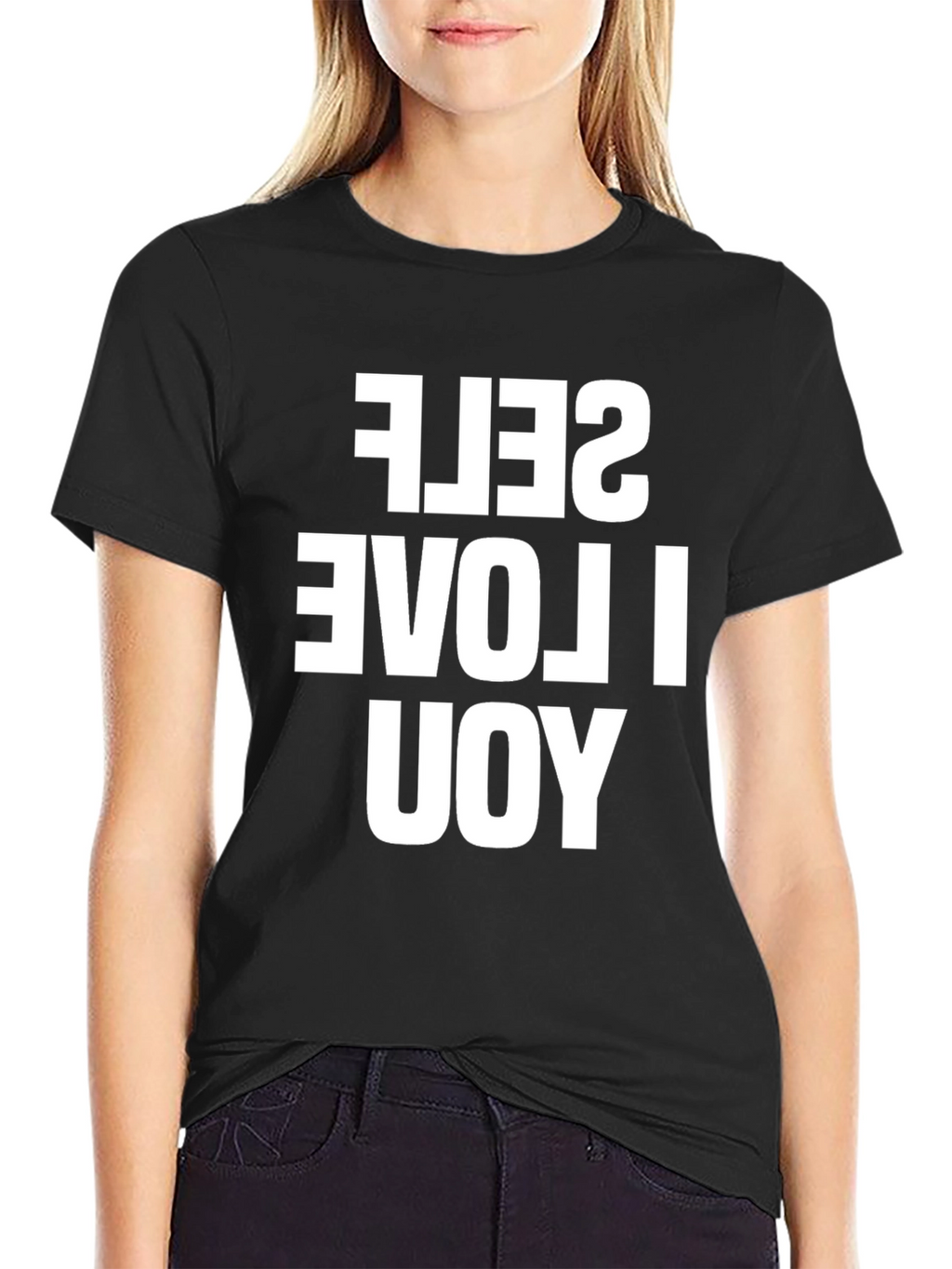 I Love Yourself Reversible Print T-Shirt