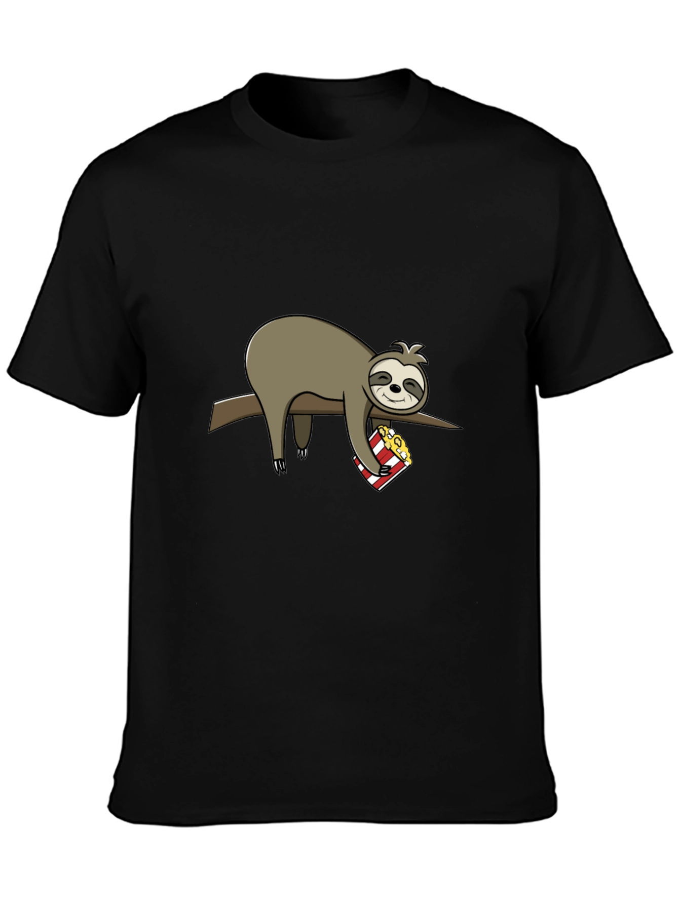 Sloth Popcorn T-Shirt: Lazy Movie Night Tee