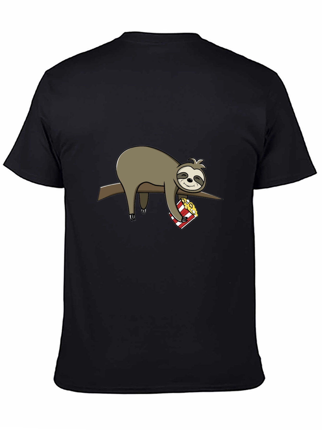 Sloth Popcorn T-Shirt: Lazy Movie Night Tee