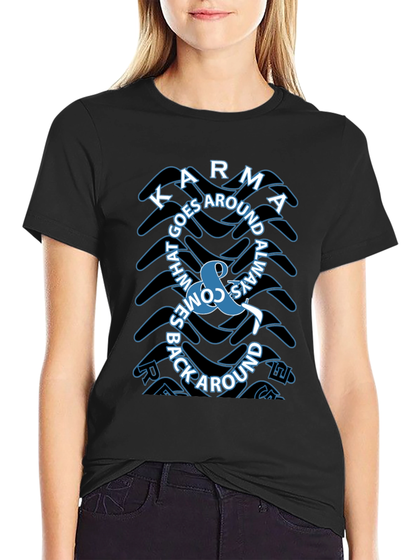 Karma Boomerang Graphic Tee - What Goes Around Comes Around