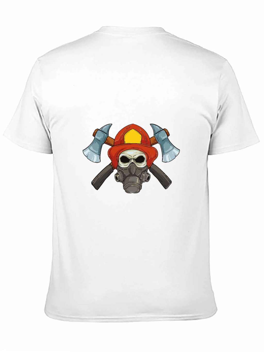 Firefighter Skull Graphic T-Shirt