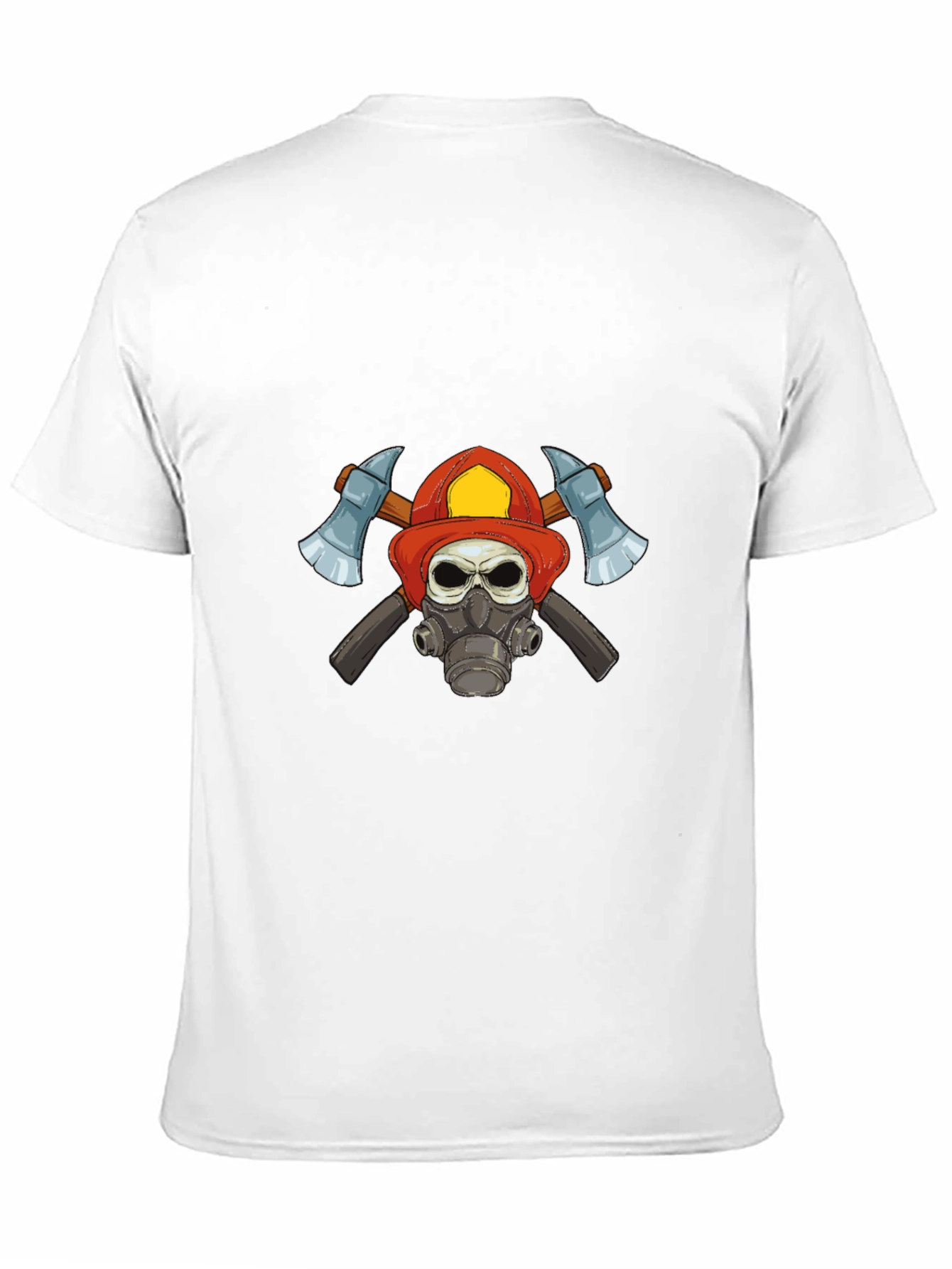 Firefighter Skull Graphic T-Shirt