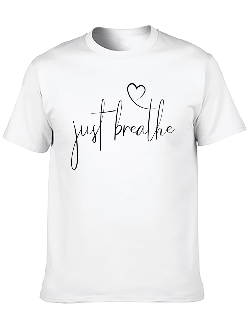 Just Breathe T-Shirt - Heart Graphic Tee