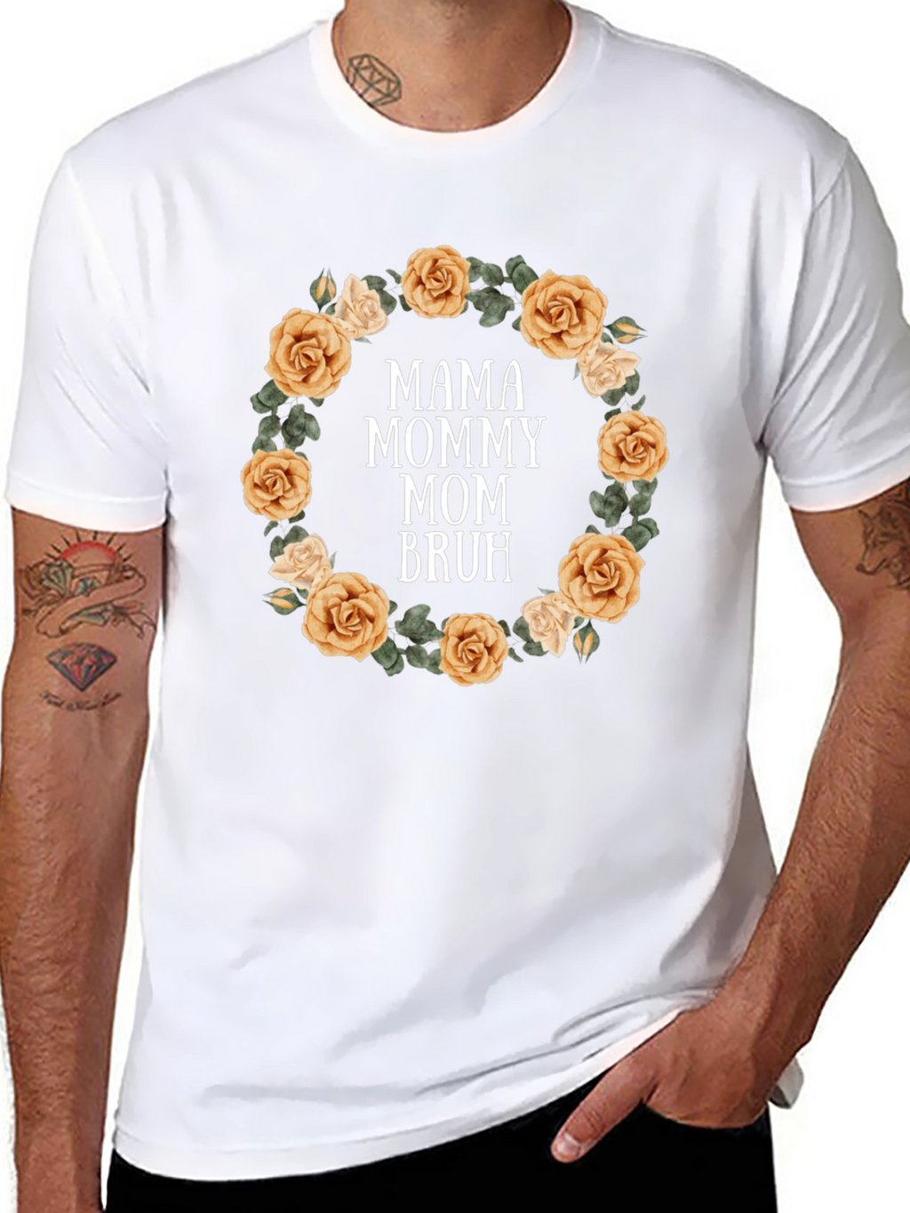 Mama Mommy Mom Bruh Floral T-Shirt