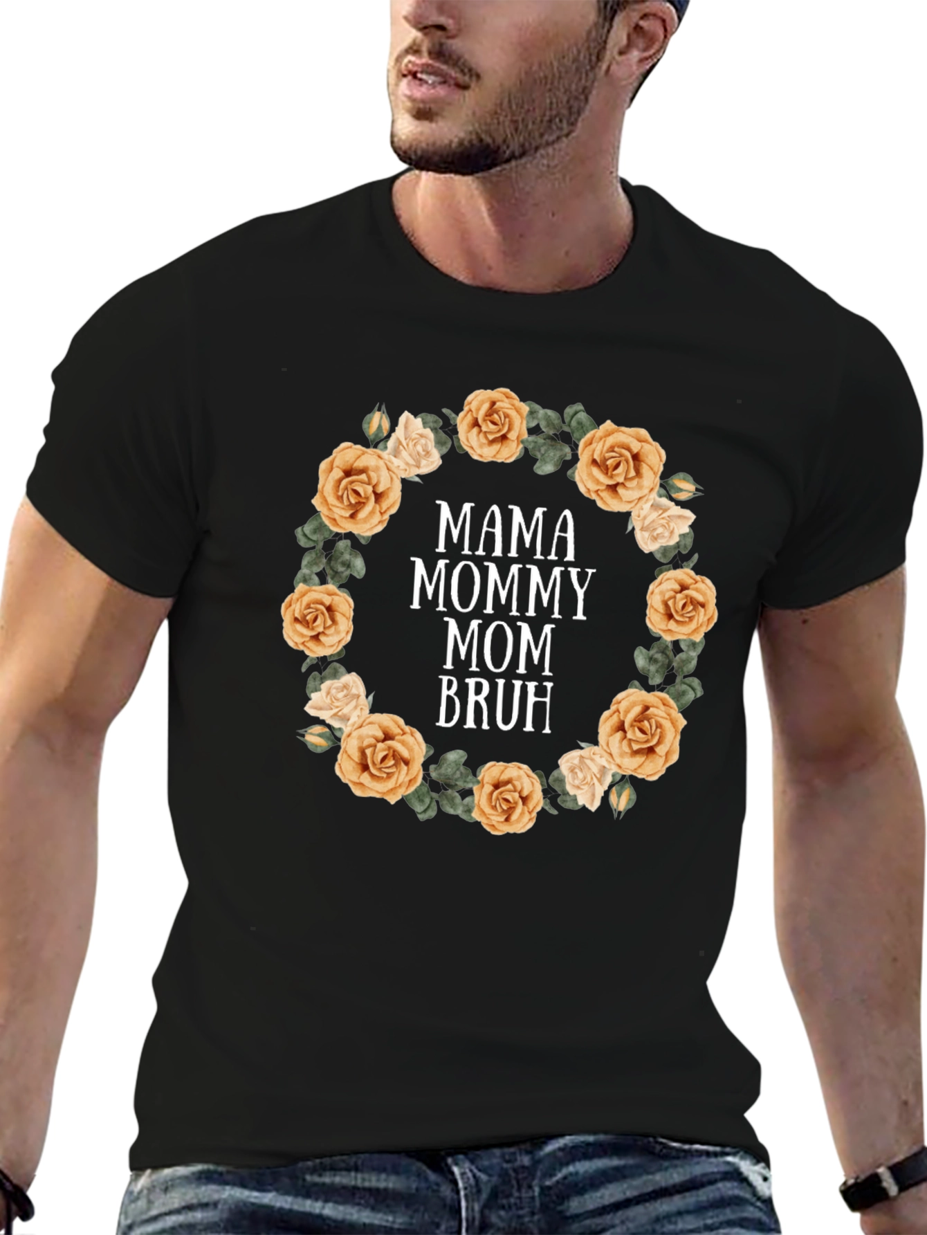 Mama Mommy Mom Bruh Floral T-Shirt