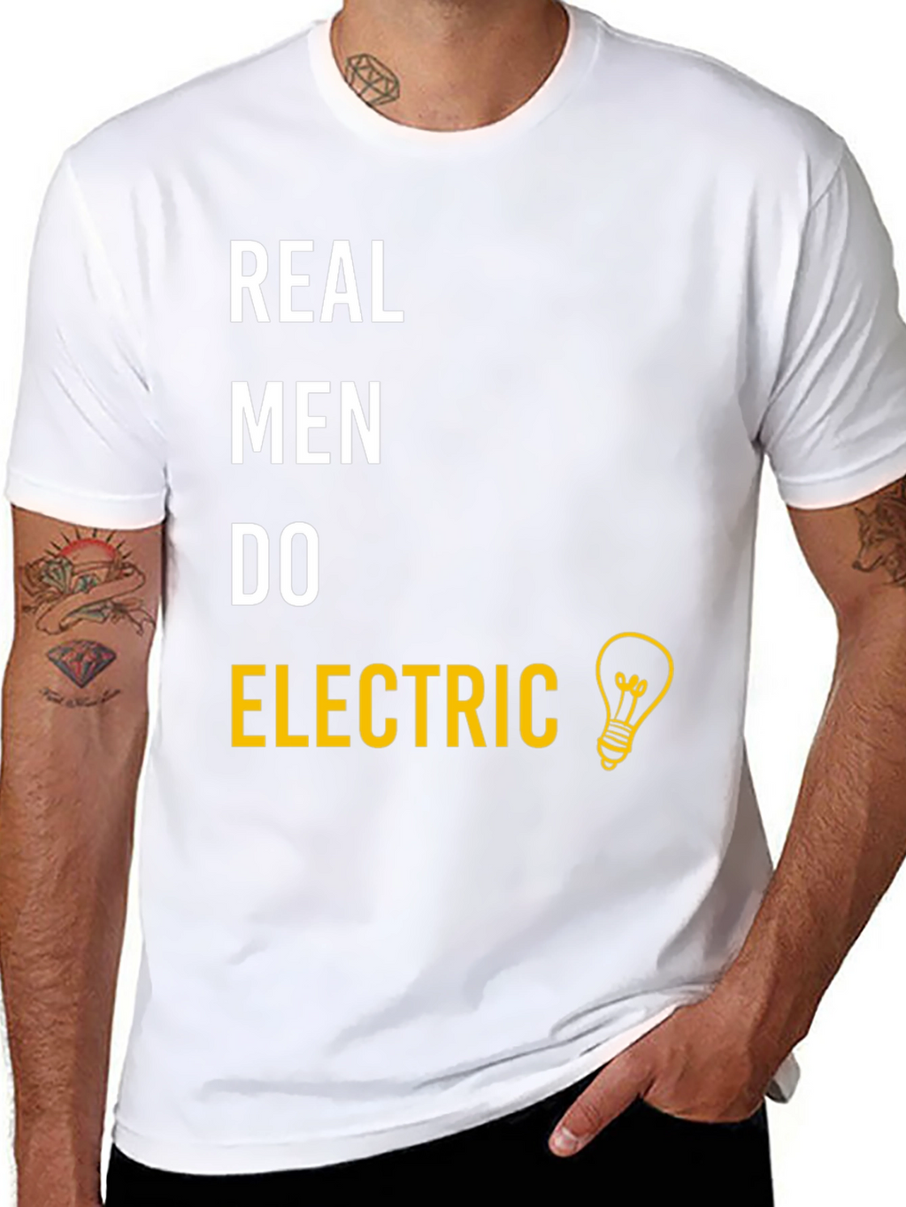 Real Men Do Electric T-Shirt - Funny Electrician Gift