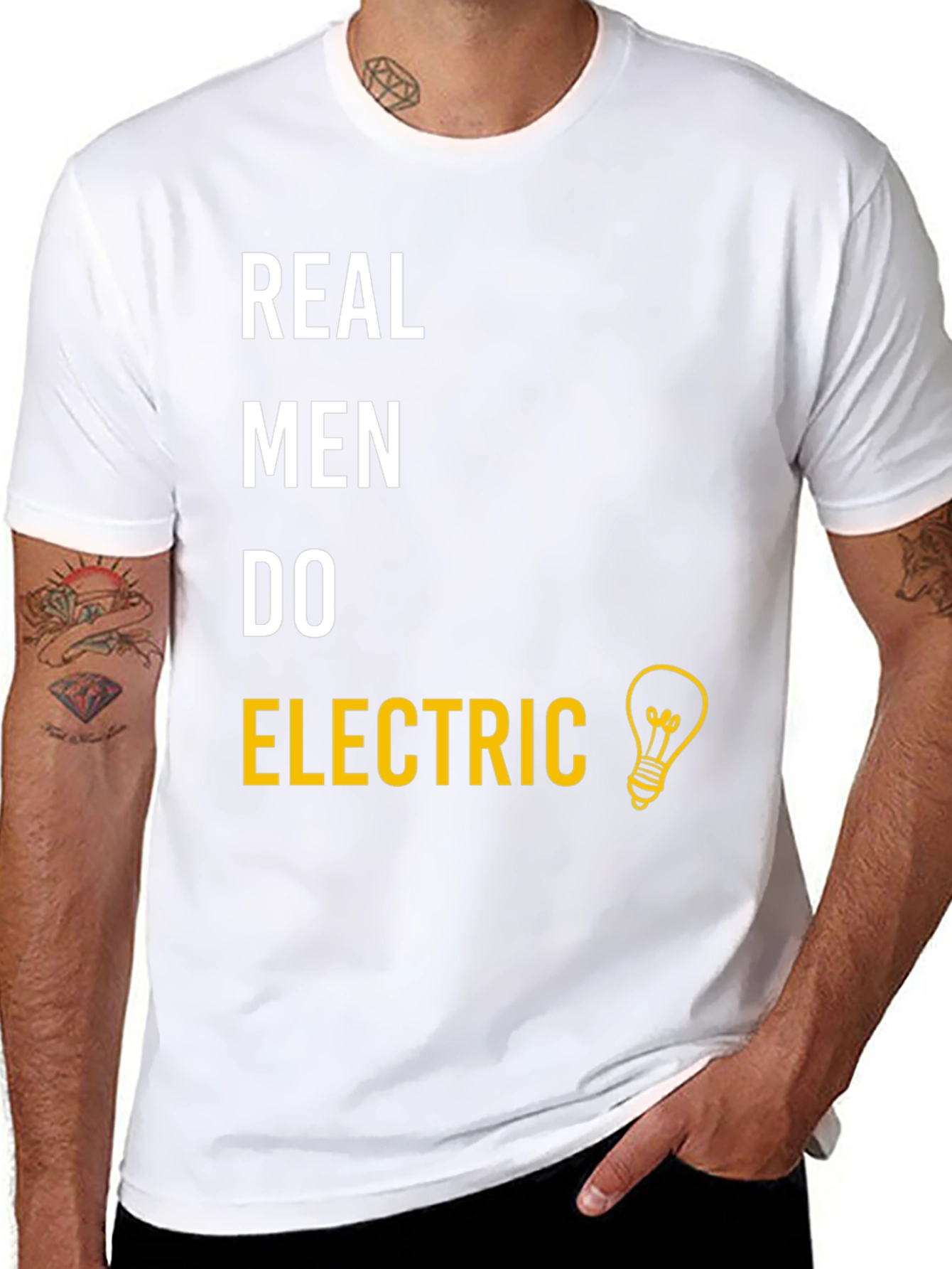 Real Men Do Electric T-Shirt - Funny Electrician Gift