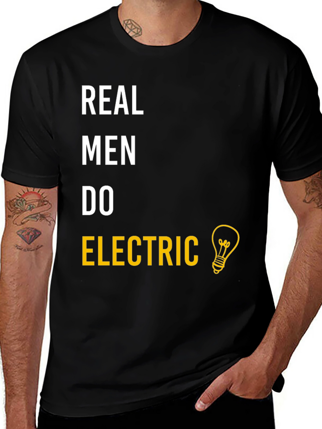 Real Men Do Electric T-Shirt - Funny Electrician Gift