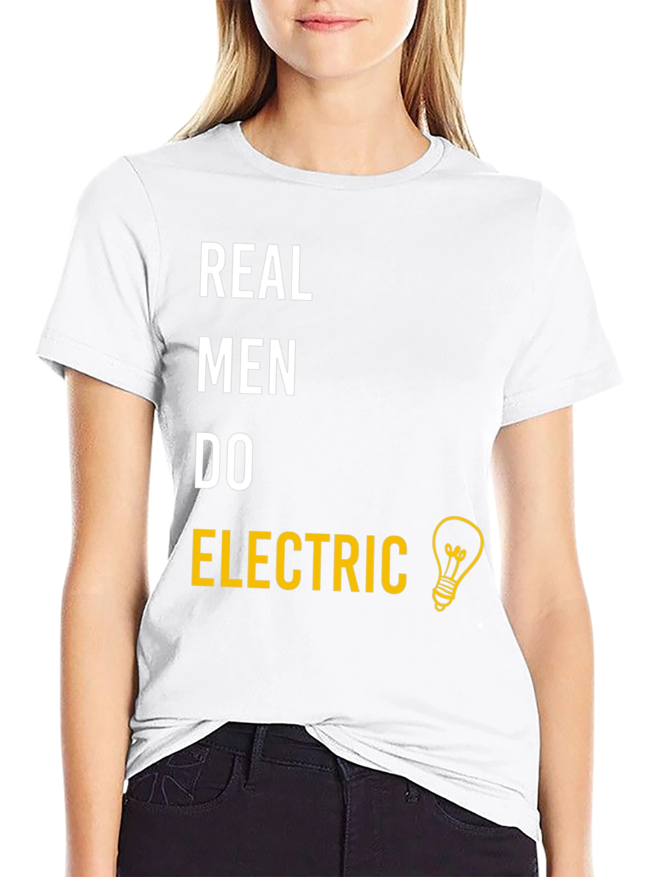 Real Men Do Electric T-Shirt - Funny Electrician Gift