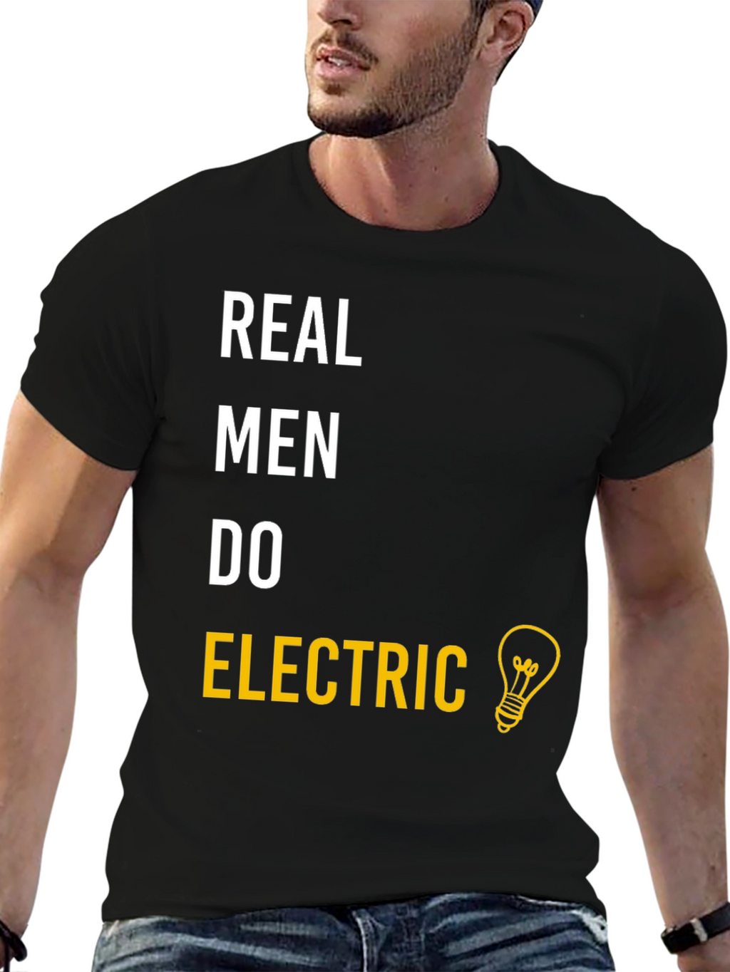 Real Men Do Electric T-Shirt - Funny Electrician Gift