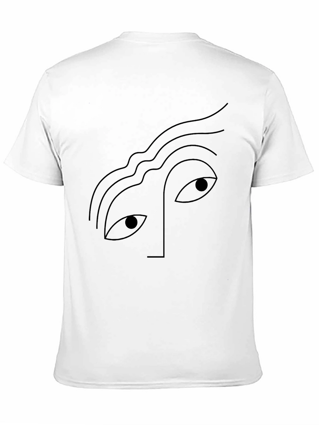 Minimalist Face Graphic Black T-Shirt