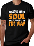 Follow Your Soul Graphic T-Shirt - Black