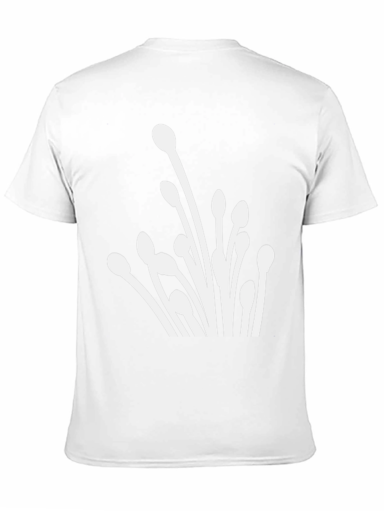 Abstract Floral Graphic Tee - Modern Black T-Shirt