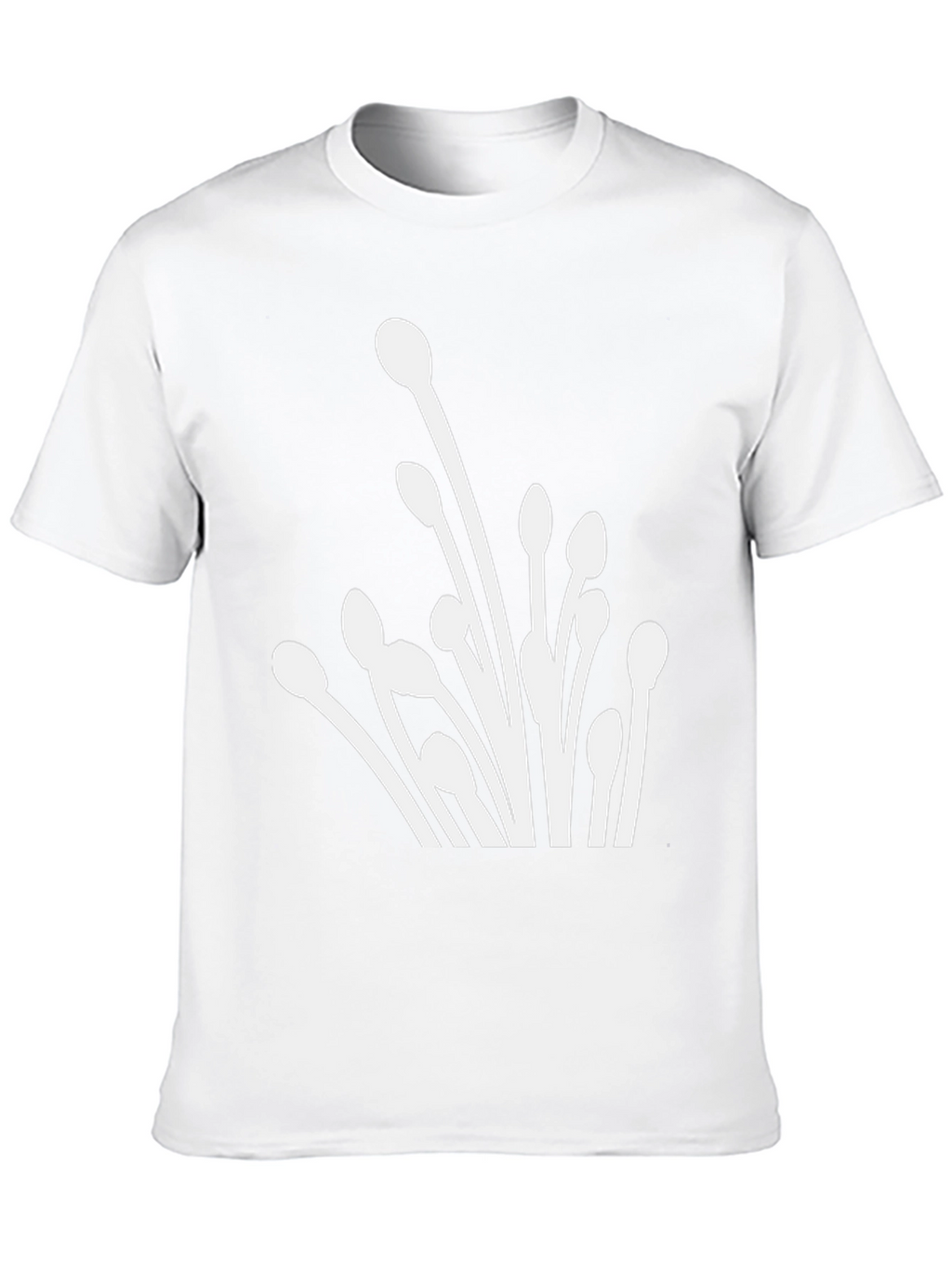 Abstract Floral Graphic Tee - Modern Black T-Shirt