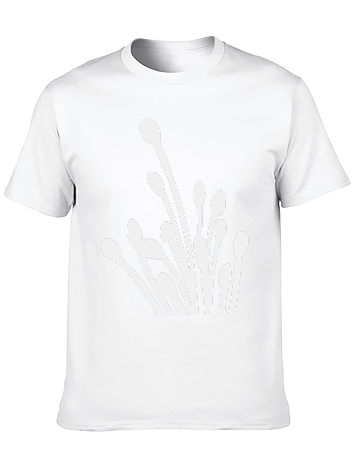 Abstract Floral Graphic Tee - Modern Black T-Shirt