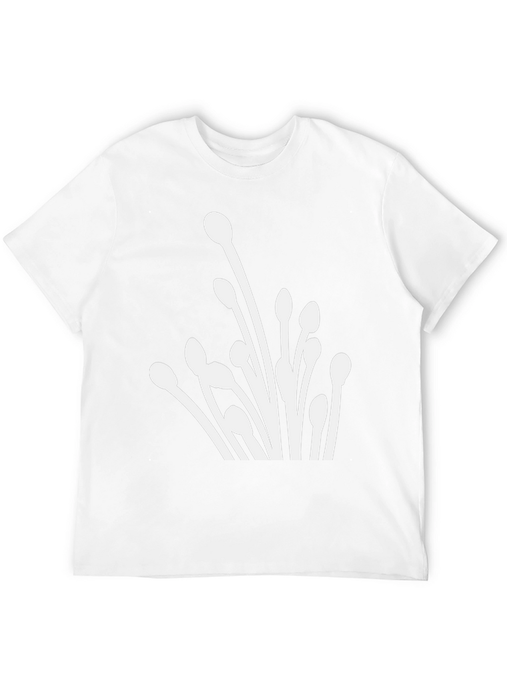 Abstract Floral Graphic Tee - Modern Black T-Shirt