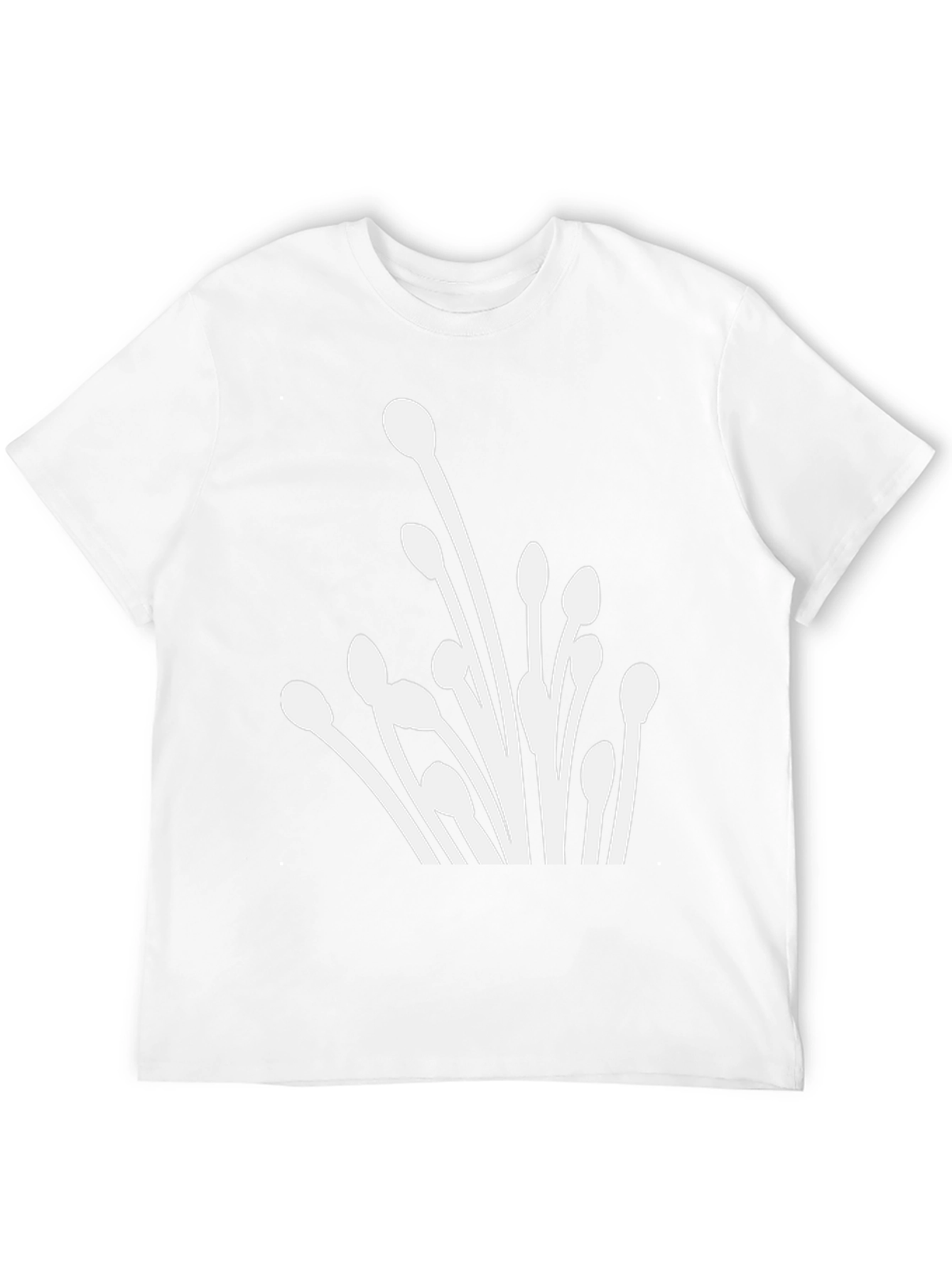 Abstract Floral Graphic Tee - Modern Black T-Shirt
