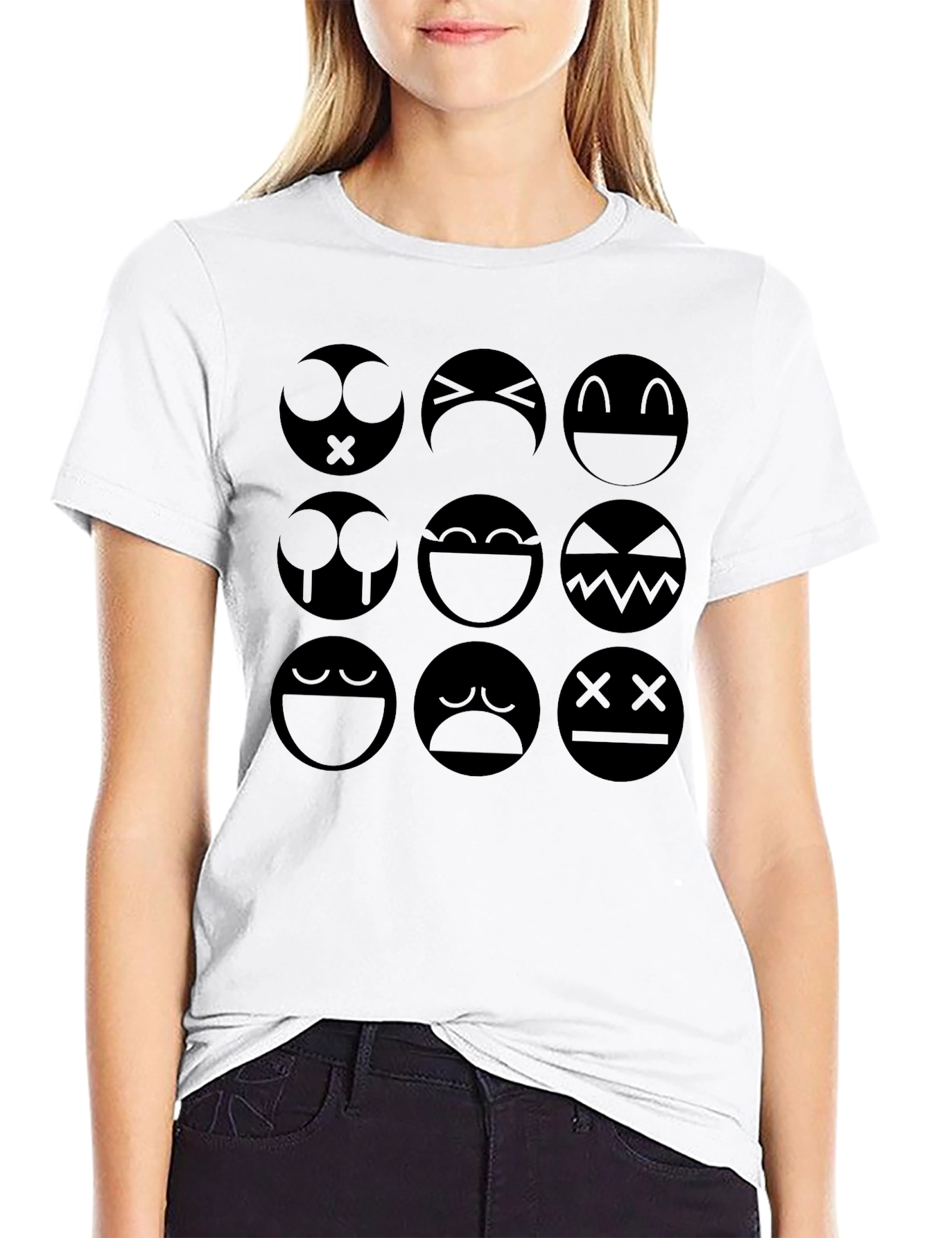 Expression Emoji T-Shirt - Black