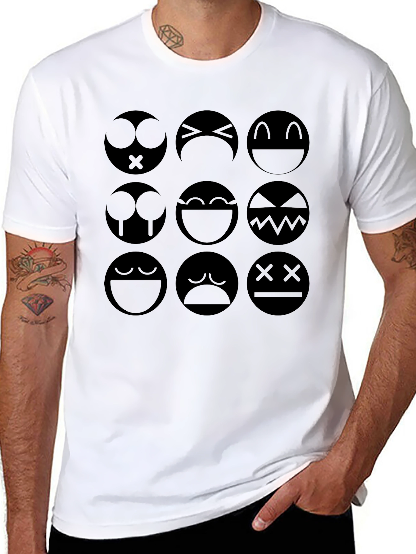 Expression Emoji T-Shirt - Black