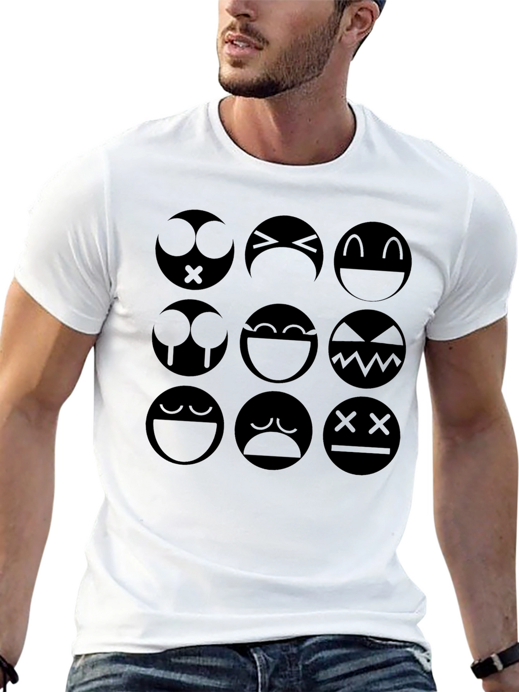Expression Emoji T-Shirt - Black