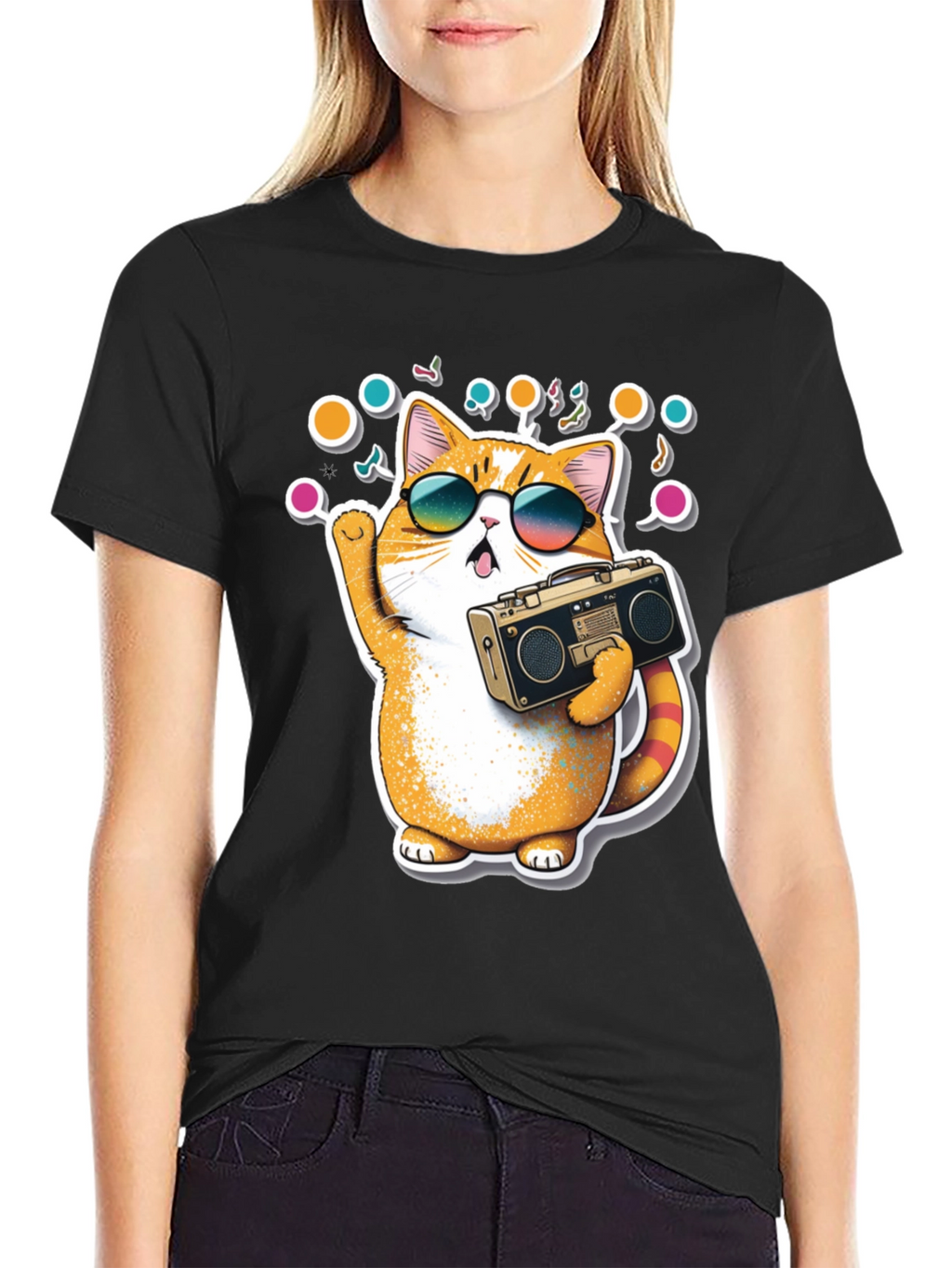 Cool Cat Boombox Graphic Tee