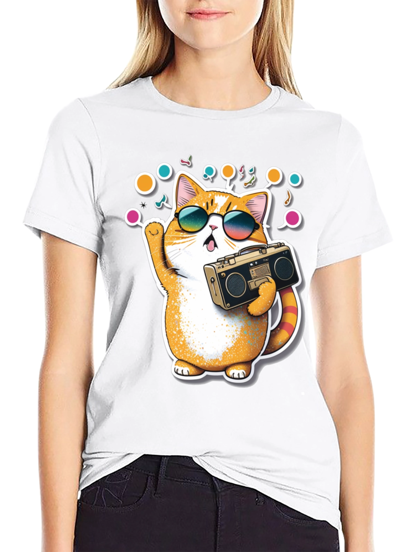 Cool Cat Boombox Graphic Tee