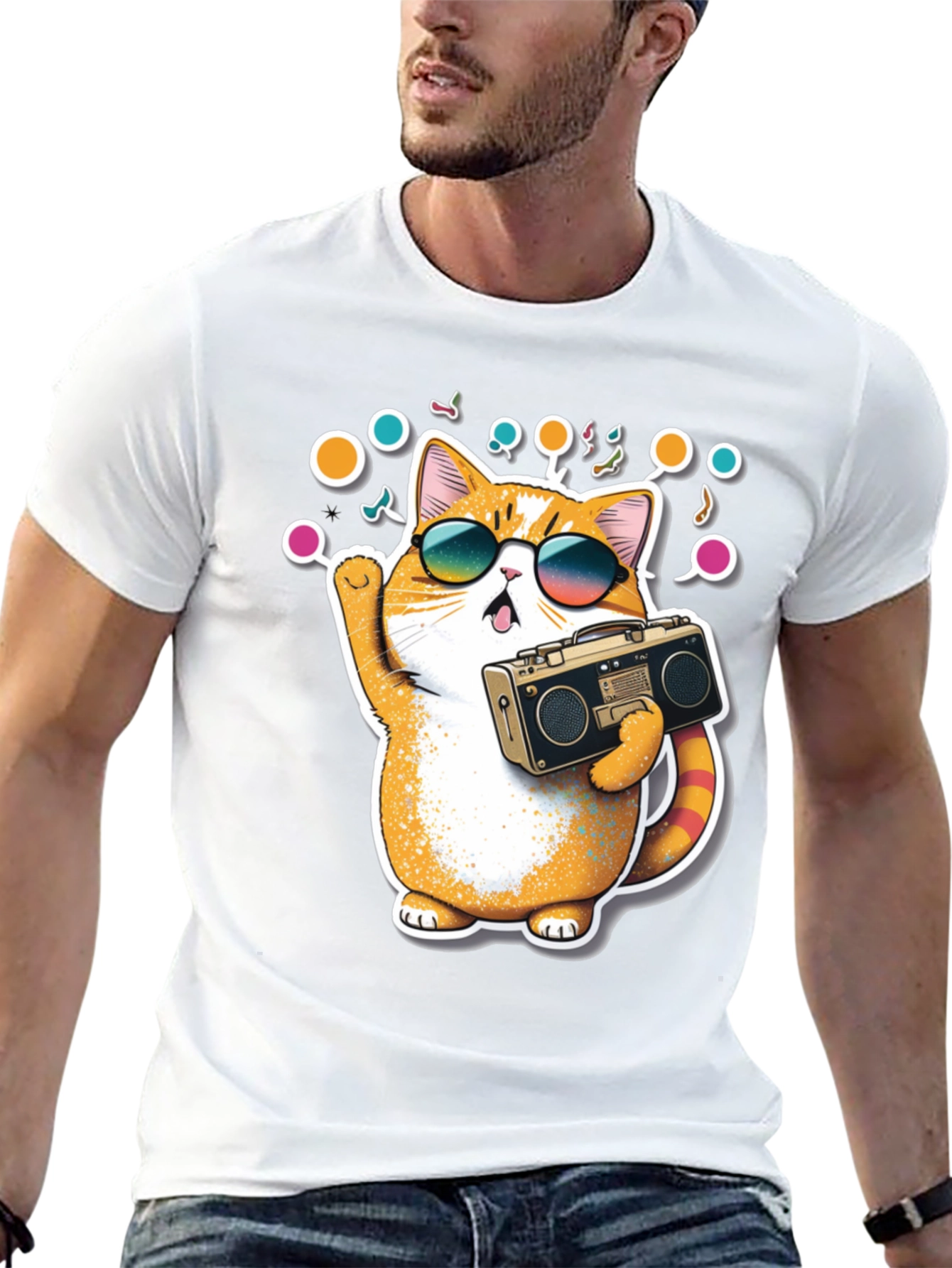 Cool Cat Boombox Graphic Tee