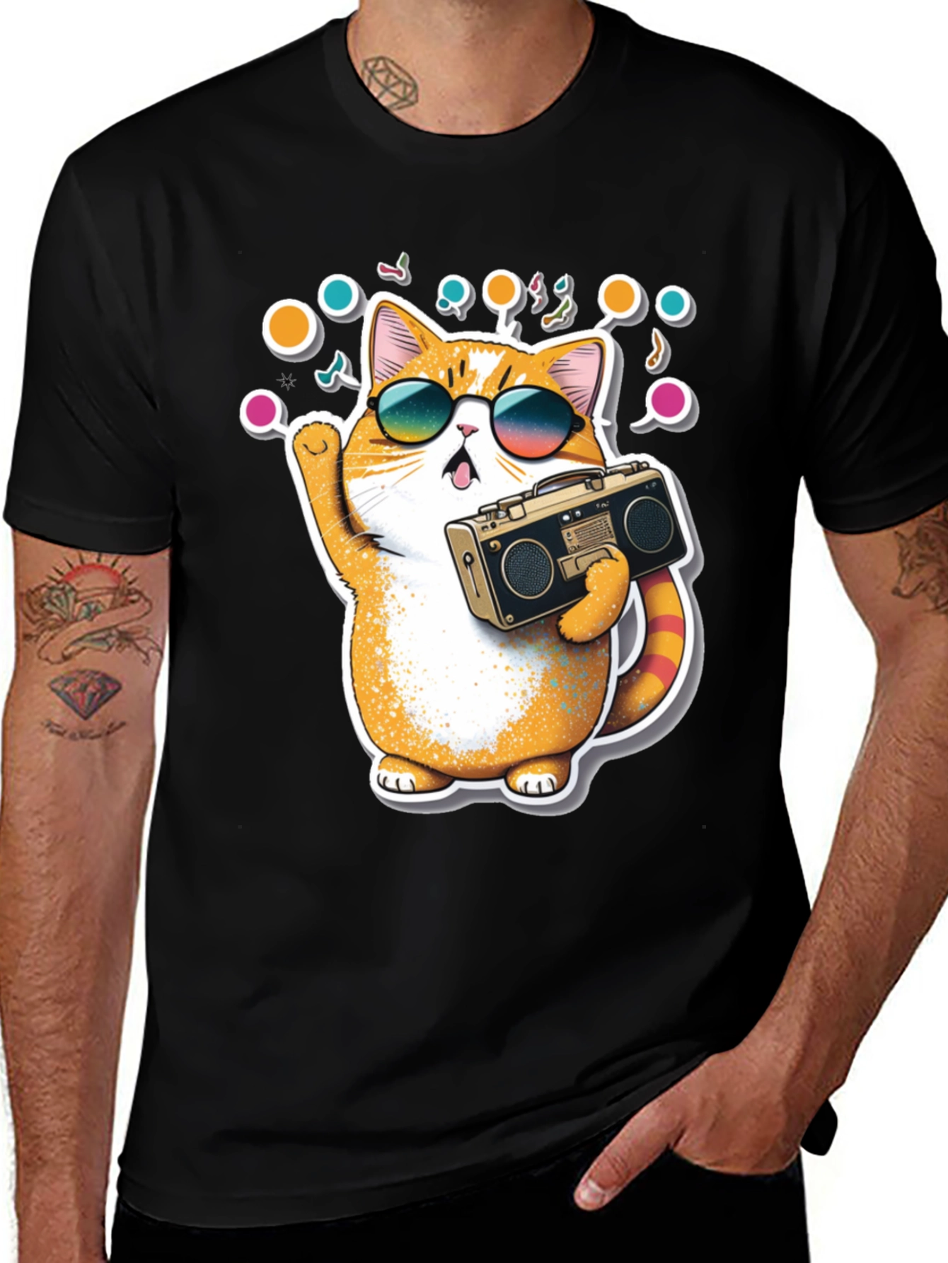 Cool Cat Boombox Graphic Tee