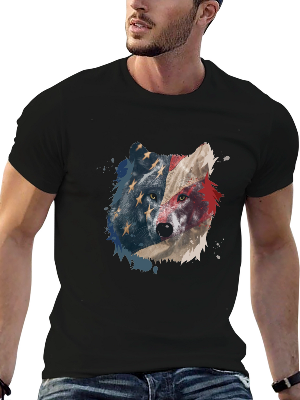 American Wolf Graphic Tee