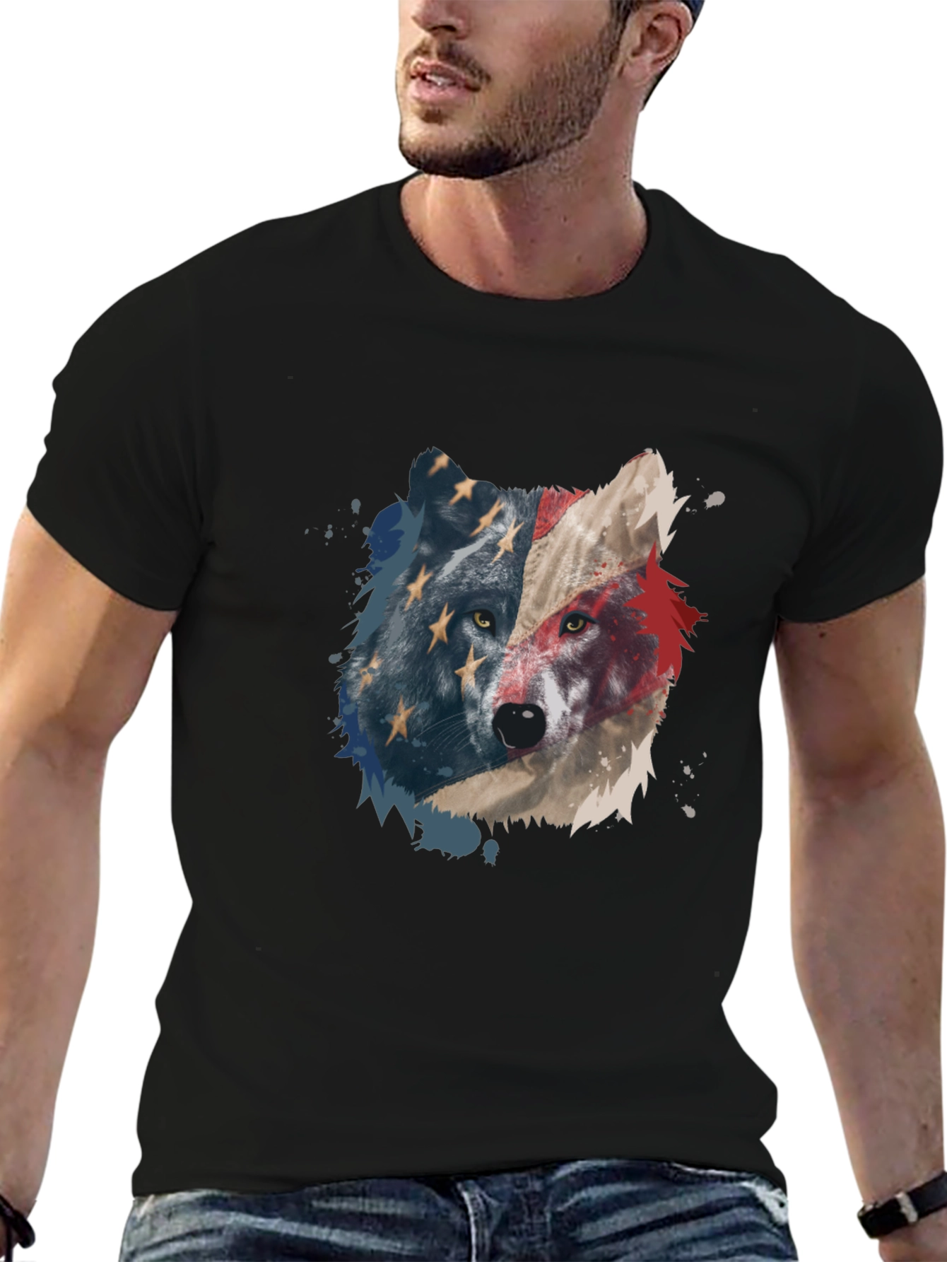 American Wolf Graphic Tee