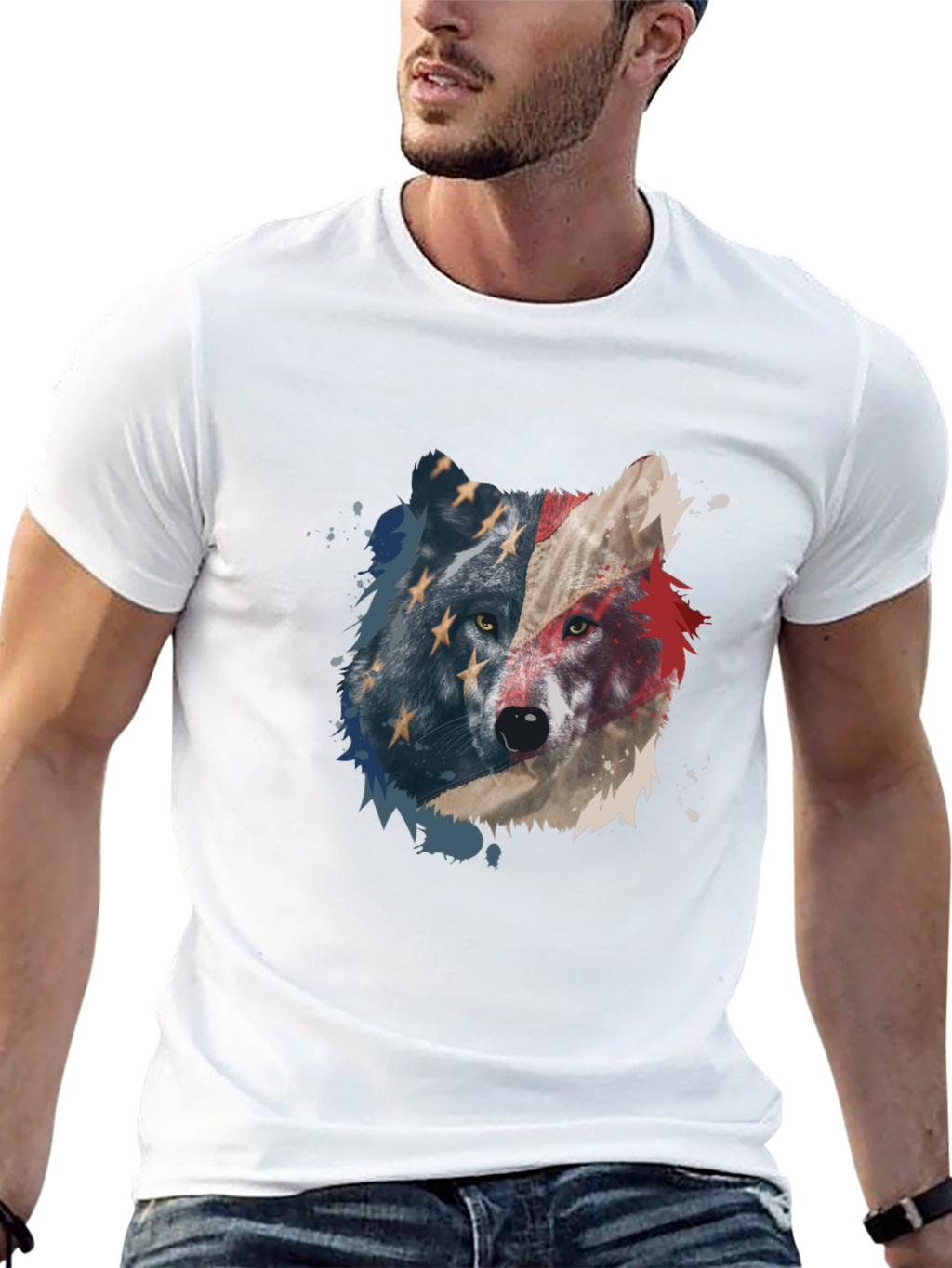 American Wolf Graphic Tee