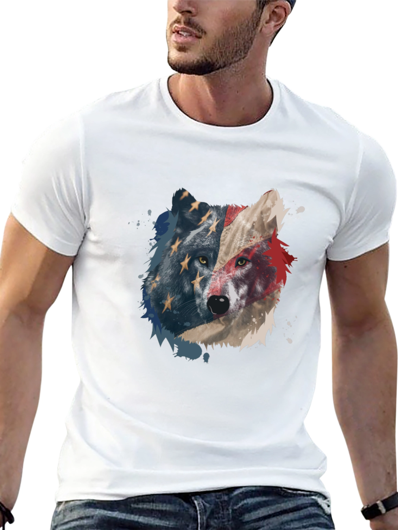 American Wolf Graphic Tee