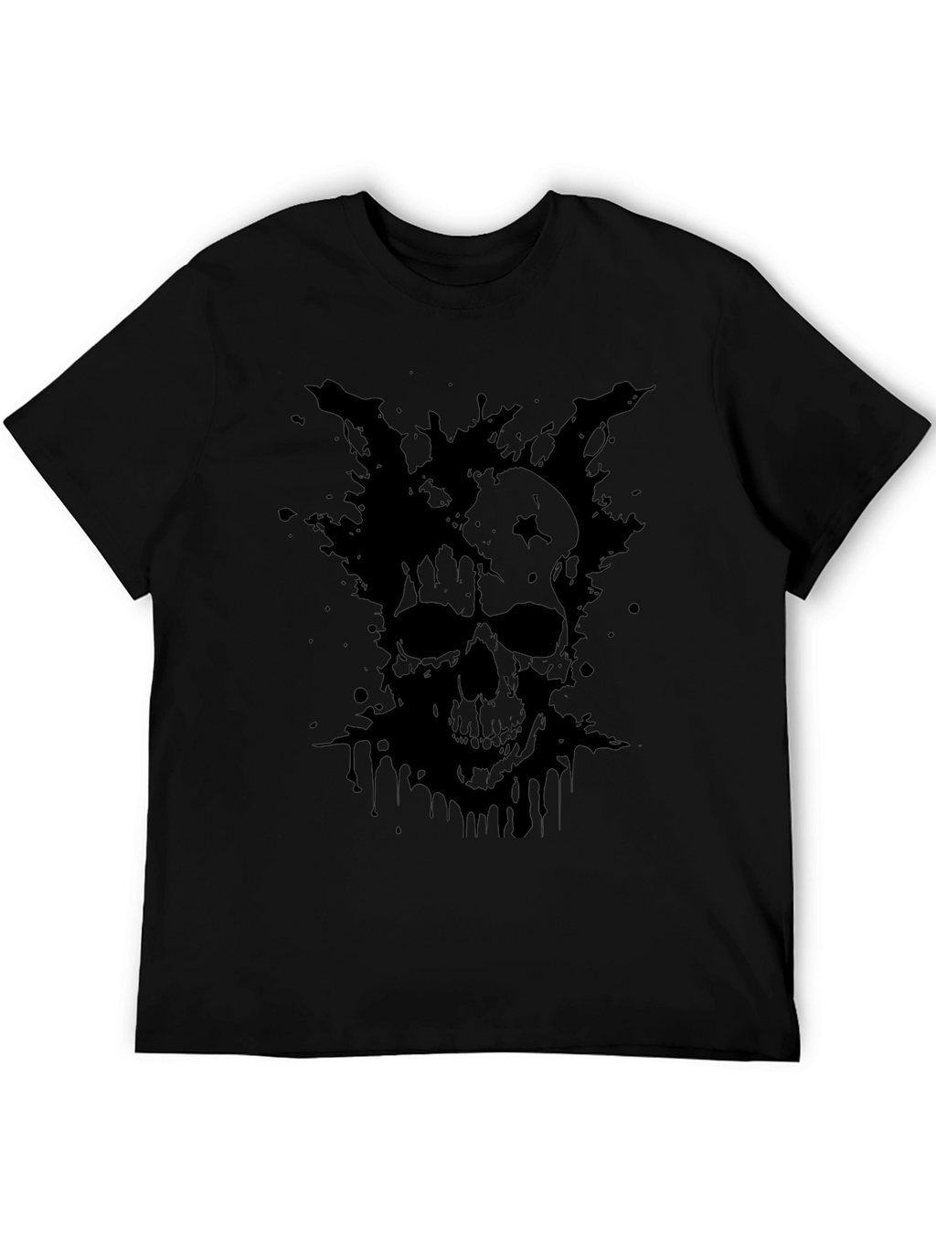 Dark Skull Graphic T-Shirt - Mens Black Tee