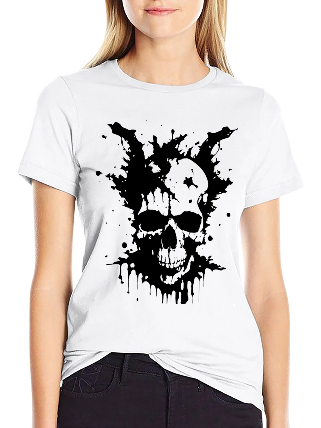 Dark Skull Graphic T-Shirt - Mens Black Tee