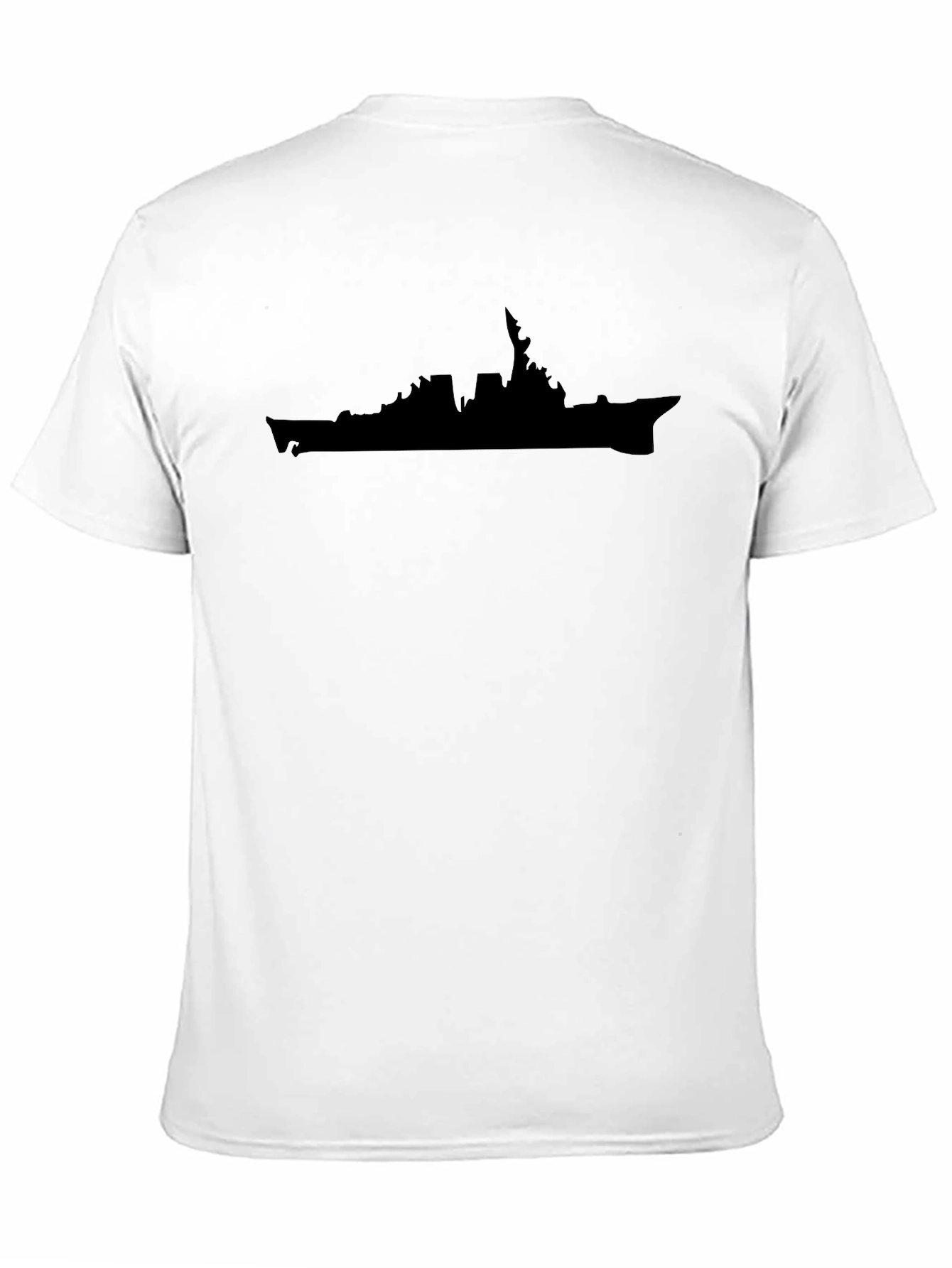 Naval Ship Silhouette Black Tee