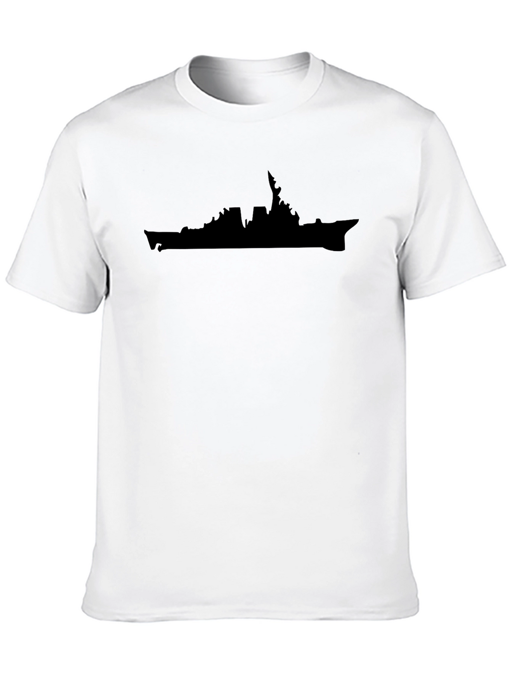 Naval Ship Silhouette Black Tee
