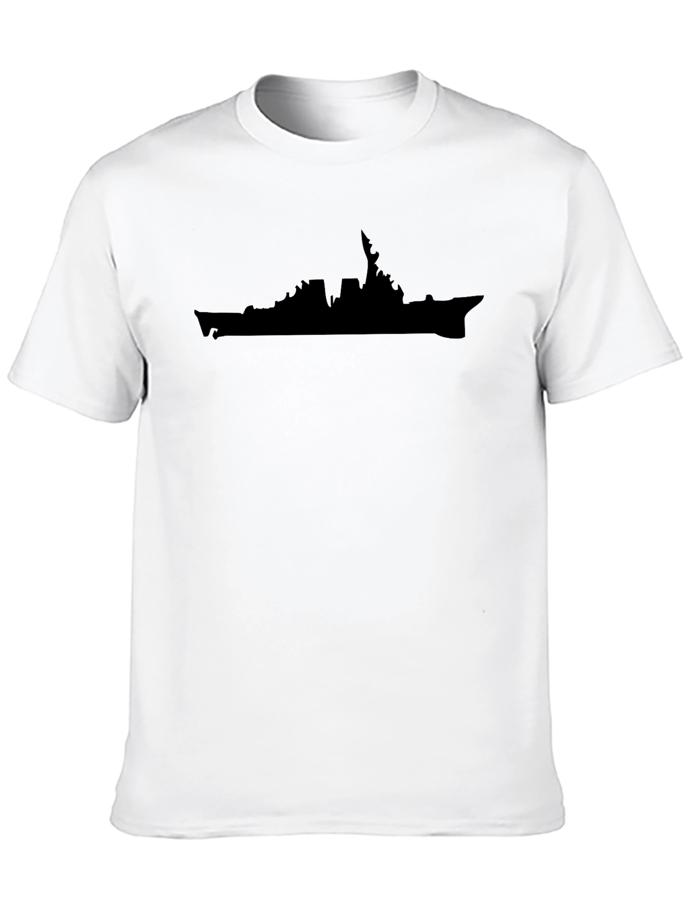 Naval Ship Silhouette Black Tee